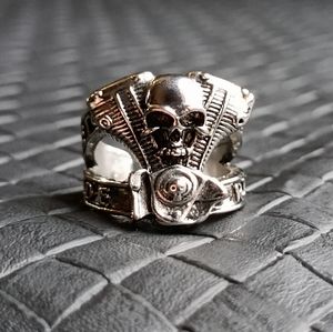 Steel Mens Ring  Steampunk, Biker, Rock Size 9.5